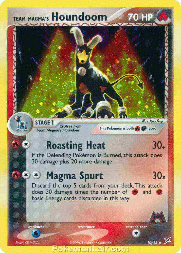 2004 Pokemon Trading Card Game EX Team Magma VS Team Aqua Price List 10 Team Magmas Houndoom