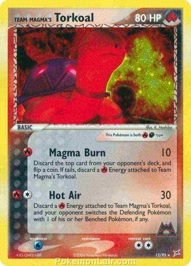 2004 Pokemon Trading Card Game EX Team Magma VS Team Aqua Price List 12 Team Magmas Torkoal