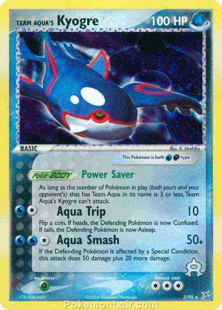 2004 Pokemon Trading Card Game EX Team Magma VS Team Aqua Price List 3 Team Aquas Kyogre