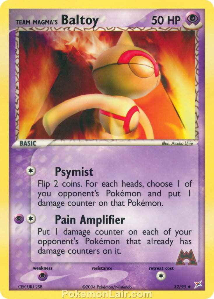 2004 Pokemon Trading Card Game EX Team Magma VS Team Aqua Price List 32 Team Magmas Baltoy