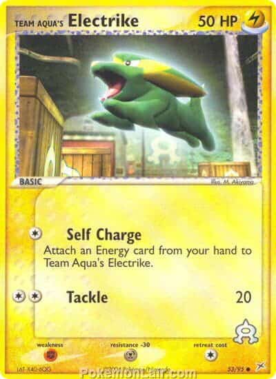 2004 Pokemon Trading Card Game EX Team Magma VS Team Aqua Price List 53 Team Aquas Electrike