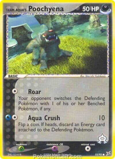 2004 Pokemon Trading Card Game EX Team Magma VS Team Aqua Price List 55 Team Aquas Poochyena