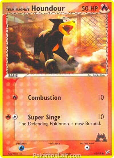 2004 Pokemon Trading Card Game EX Team Magma VS Team Aqua Price List 62 Team Magmas Houndour