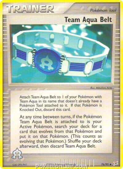 2004 Pokemon Trading Card Game EX Team Magma VS Team Aqua Price List 76 Team Aqua Belt