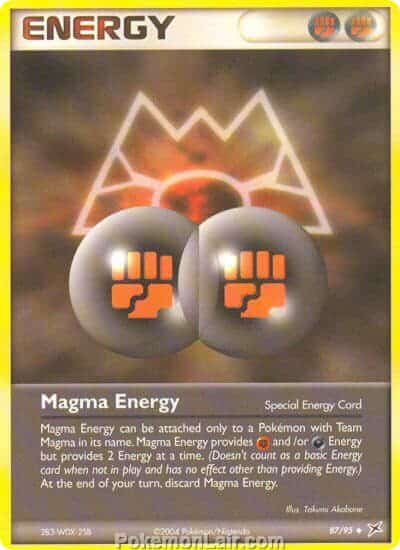 2004 Pokemon Trading Card Game EX Team Magma VS Team Aqua Price List 87 Magma Energy