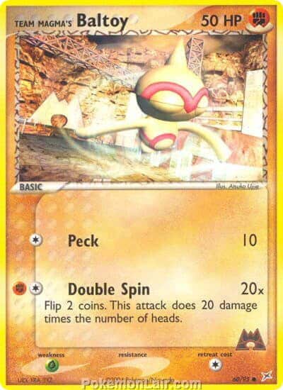 2004 Pokemon Trading Card Game EX Team Magma VS Team Aqua Set 60 Team Magmas Baltoy