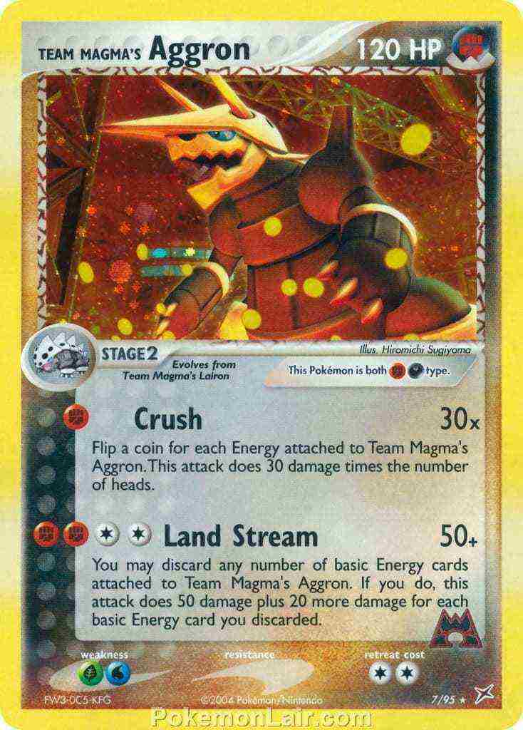 2004 Pokemon Trading Card Game EX Team Magma VS Team Aqua Set 7 Team Magmas Aggron