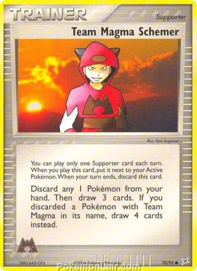 2004 Pokemon Trading Card Game EX Team Magma VS Team Aqua Set 70 Team Magma Schemer