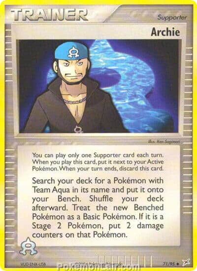 2004 Pokemon Trading Card Game EX Team Magma VS Team Aqua Set 71 Archie