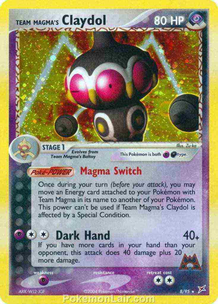 2004 Pokemon Trading Card Game EX Team Magma VS Team Aqua Set 8 Team Magmas Claydol