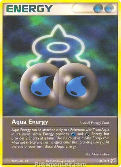 2004 Pokemon Trading Card Game EX Team Magma VS Team Aqua Set 86 Aqua Energy