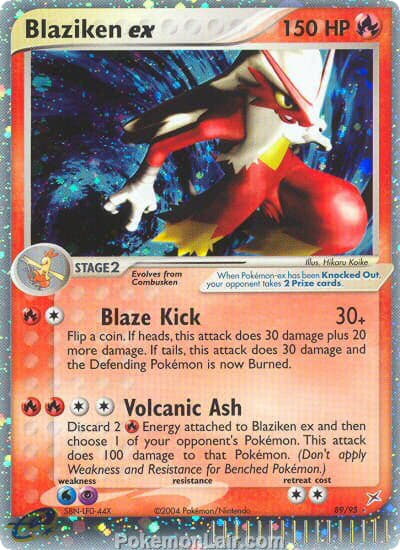 2004 Pokemon Trading Card Game EX Team Magma VS Team Aqua Set 89 Blaziken EX