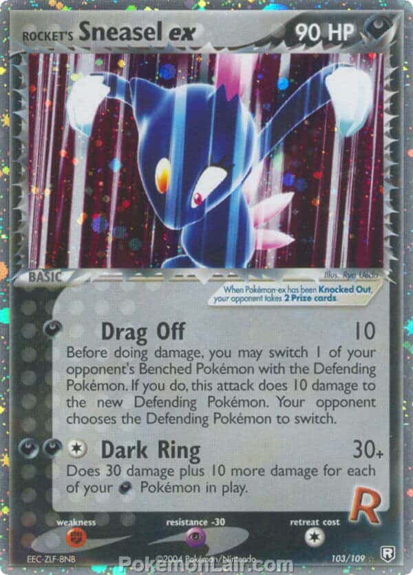 2004 Pokemon Trading Card Game EX Team Rocket Returns Price List 103 Rockets Sneasel EX