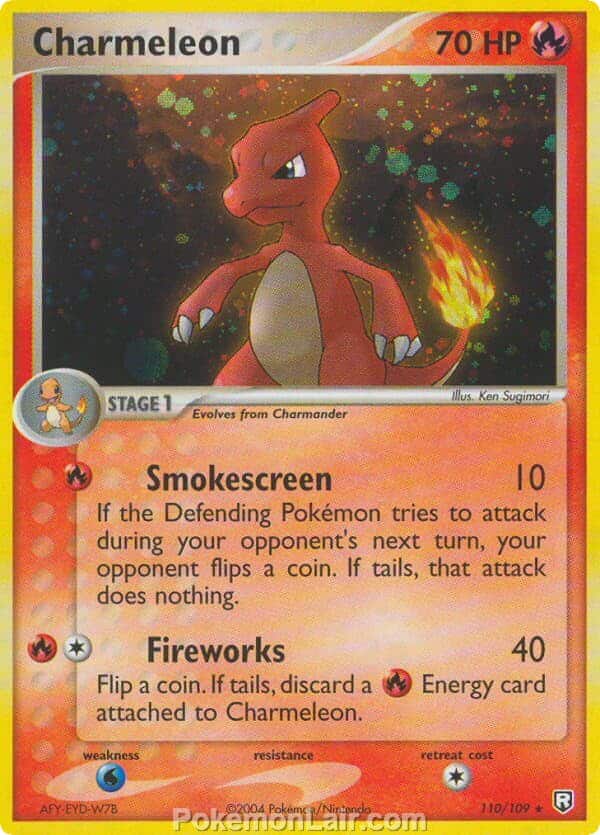 2004 Pokemon Trading Card Game EX Team Rocket Returns Price List 110 Charmeleon