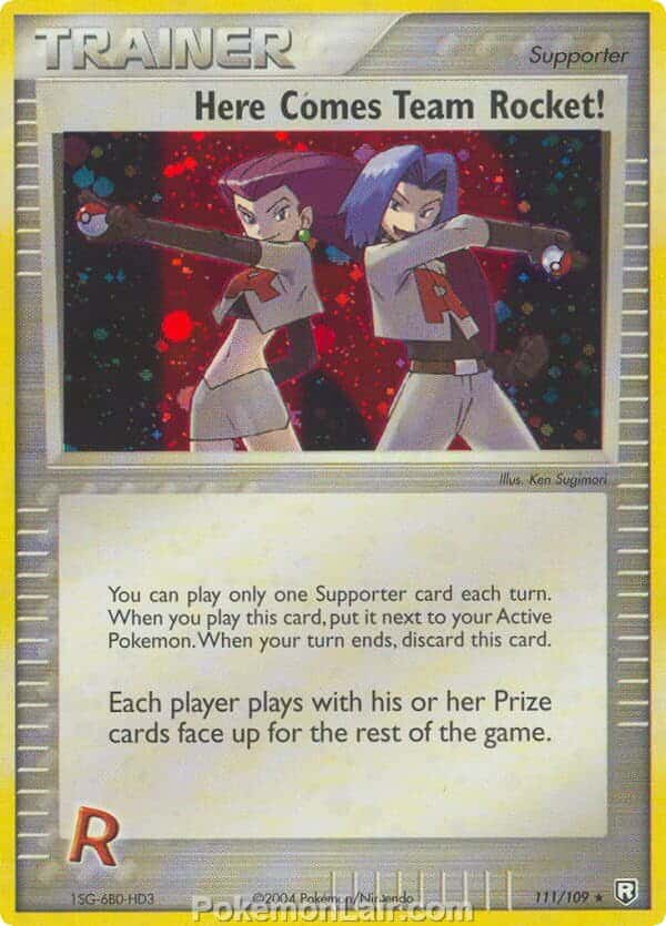 2004 Pokemon Trading Card Game EX Team Rocket Returns Price List 111 Here Comes Team Rocket