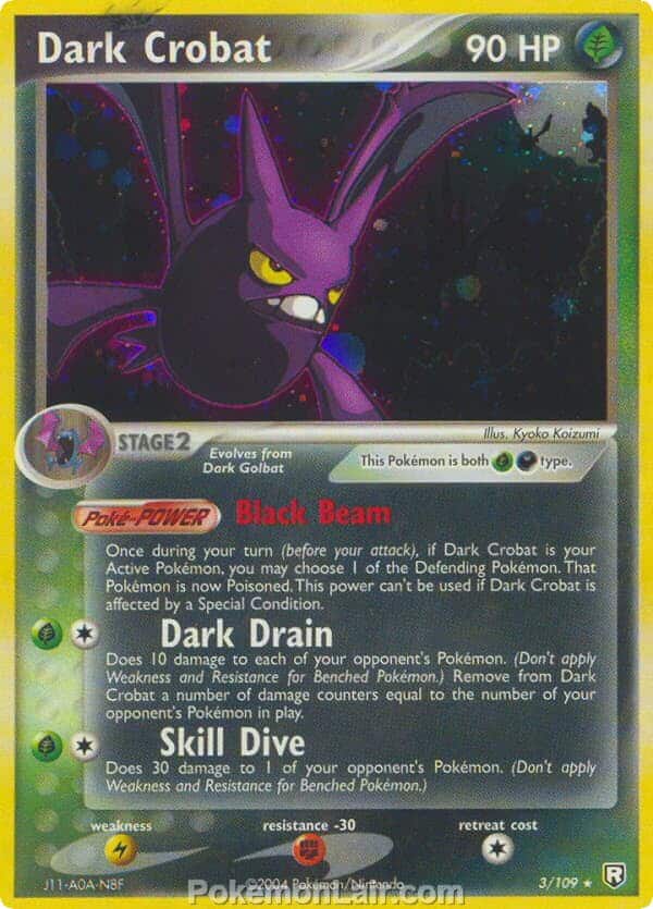 2004 Pokemon Trading Card Game EX Team Rocket Returns Price List 3 Dark Crobat