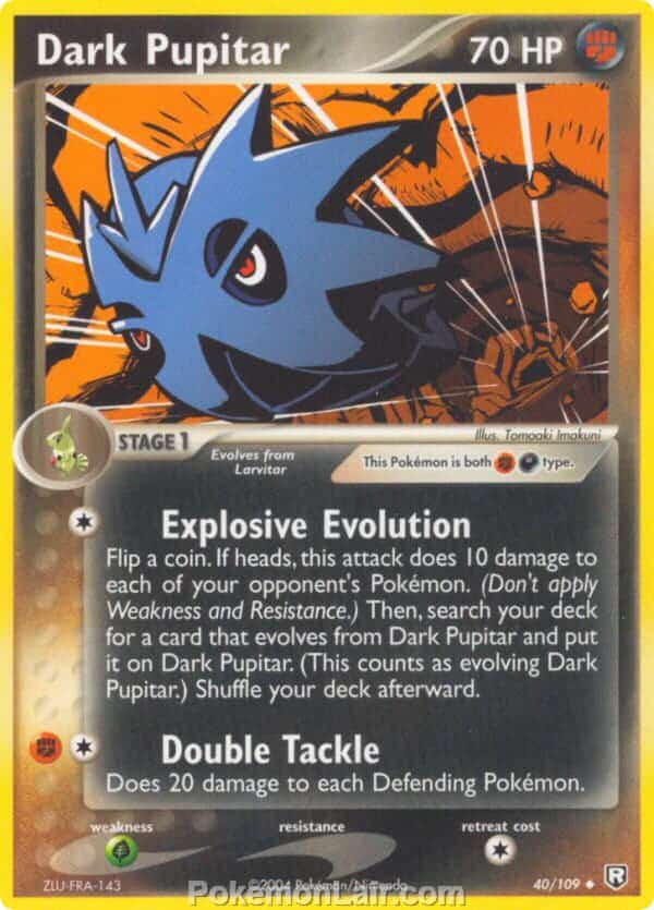 2004 Pokemon Trading Card Game EX Team Rocket Returns Price List 40 Dark Pupitar