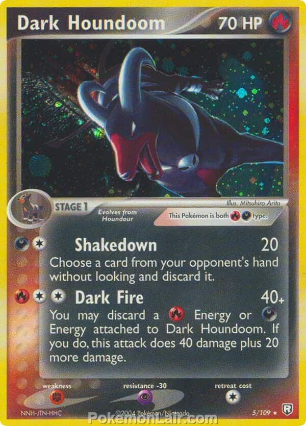 2004 Pokemon Trading Card Game EX Team Rocket Returns Price List 5 Dark Houndoom