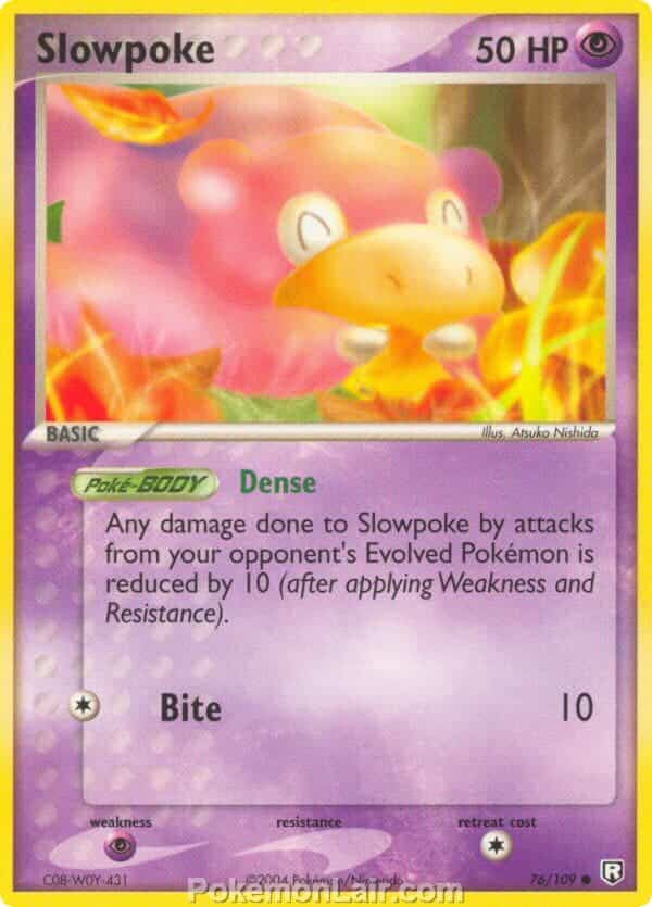 2004 Pokemon Trading Card Game EX Team Rocket Returns Price List 76 Slowpoke