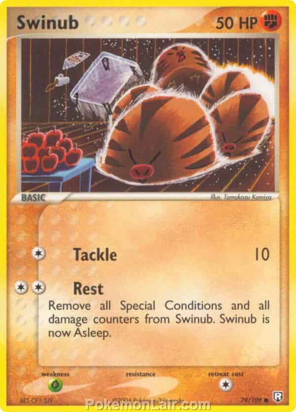 2004 Pokemon Trading Card Game EX Team Rocket Returns Price List 79 Swinub