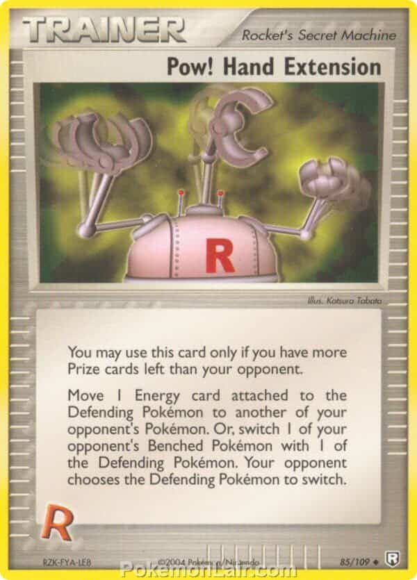 2004 Pokemon Trading Card Game EX Team Rocket Returns Price List 85 Pow Hand Extension