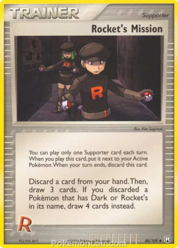 2004 Pokemon Trading Card Game EX Team Rocket Returns Price List 88 Rockets Mission