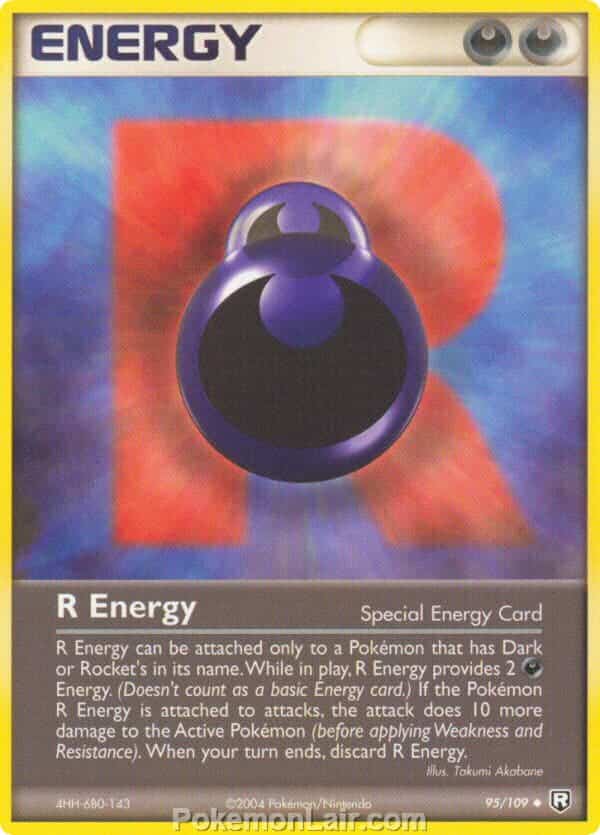 2004 Pokemon Trading Card Game EX Team Rocket Returns Price List 95 R Energy