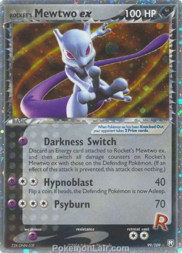 2004 Pokemon Trading Card Game EX Team Rocket Returns Price List 99 Rockets Mewtwo EX