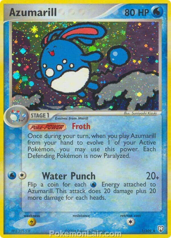 2004 Pokemon Trading Card Game EX Team Rocket Returns Set 1 Azumarill