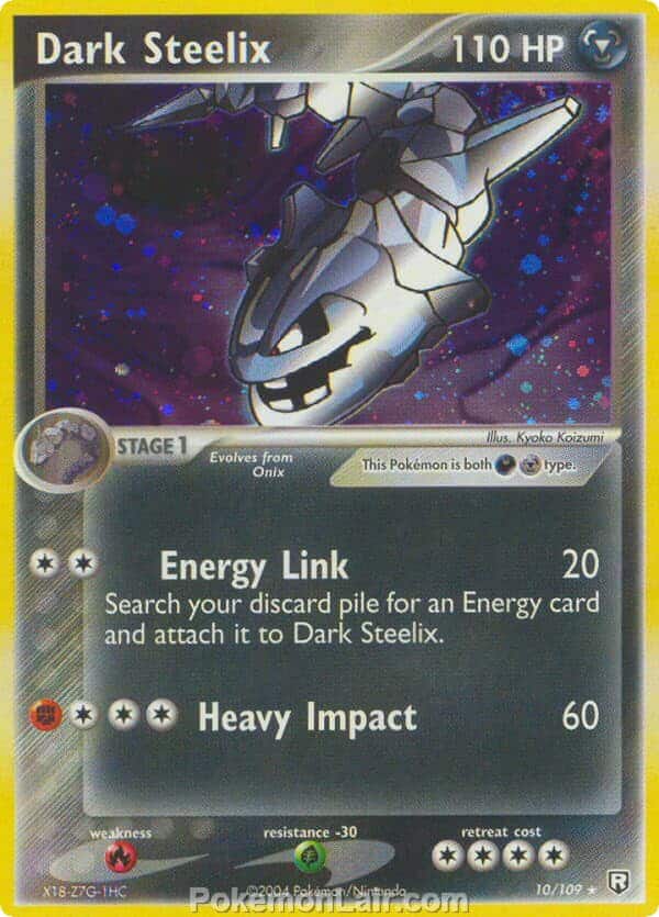 2004 Pokemon Trading Card Game EX Team Rocket Returns Set 10 Dark Steelix