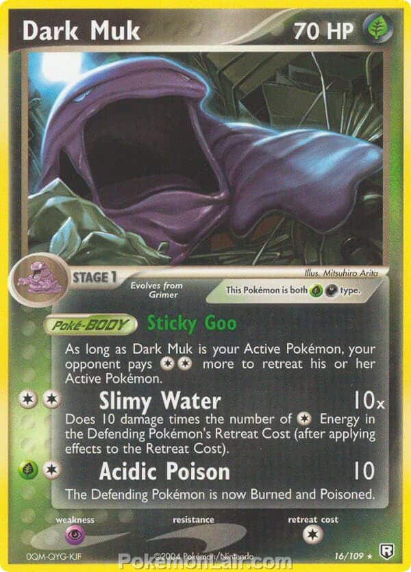 2004 Pokemon Trading Card Game EX Team Rocket Returns Set 16 Dark Muk