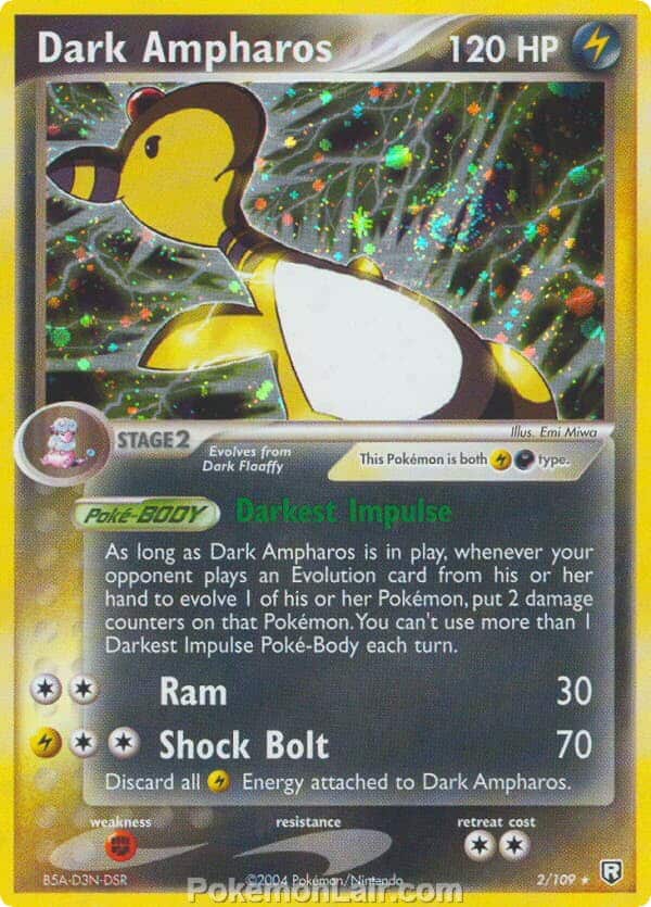 2004 Pokemon Trading Card Game EX Team Rocket Returns Set 2 Dark Ampharos