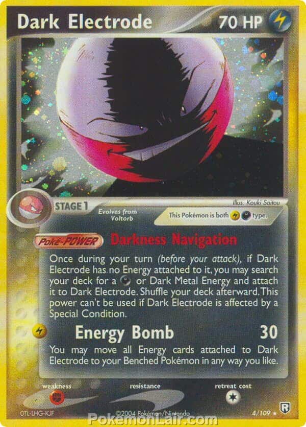 2004 Pokemon Trading Card Game EX Team Rocket Returns Set 4 Dark Electrode