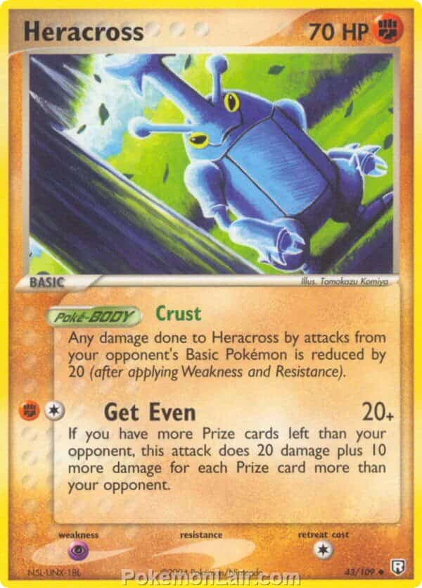 2004 Pokemon Trading Card Game EX Team Rocket Returns Set 43 Heracross