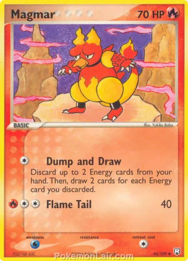 2004 Pokemon Trading Card Game EX Team Rocket Returns Set 44 Magmar