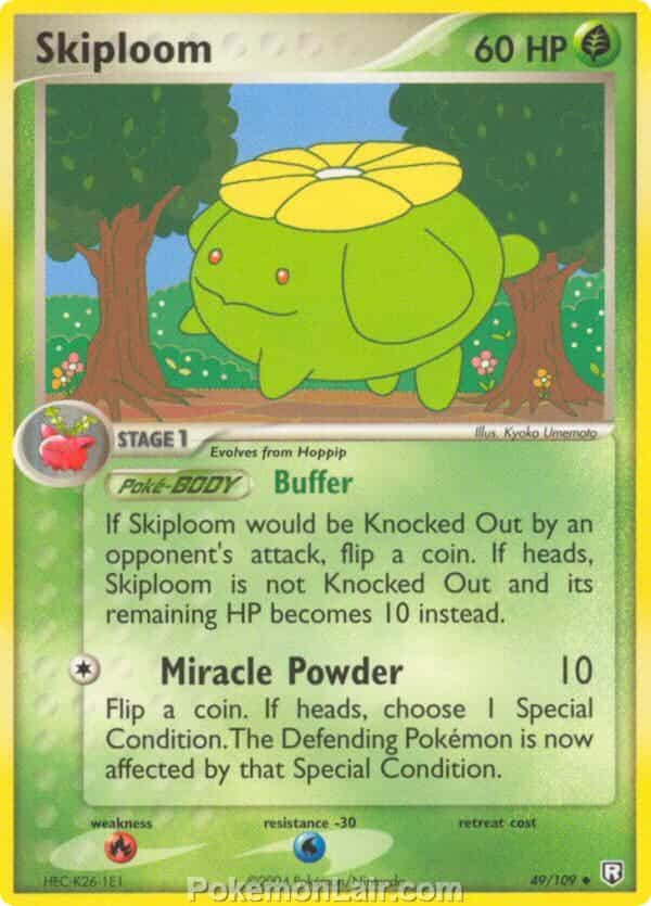 2004 Pokemon Trading Card Game EX Team Rocket Returns Set 49 Skiploom