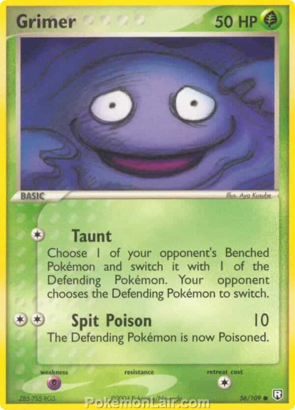 2004 Pokemon Trading Card Game EX Team Rocket Returns Set 56 Grimer