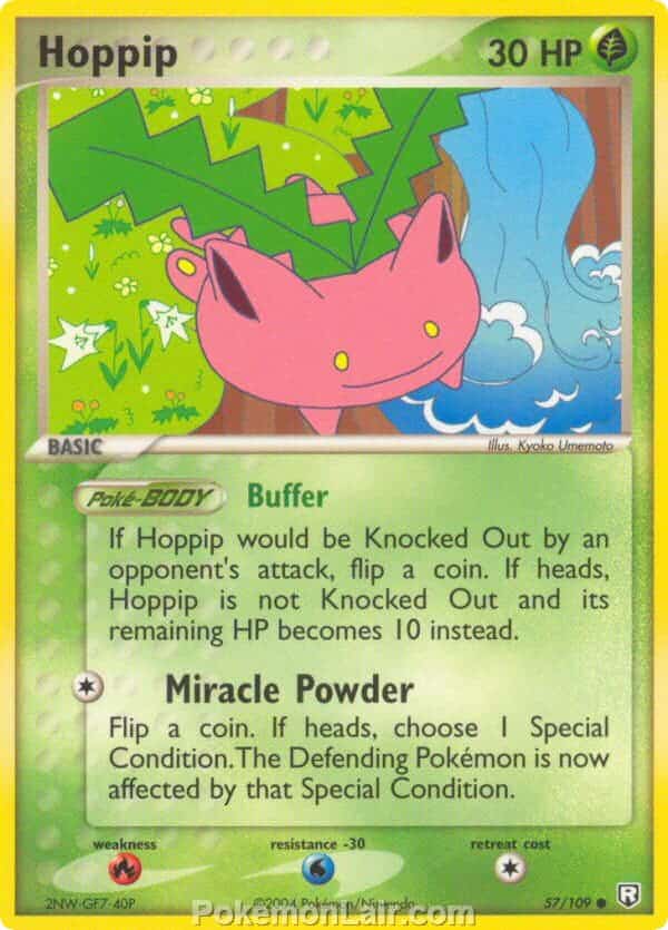 2004 Pokemon Trading Card Game EX Team Rocket Returns Set 57 Hoppip
