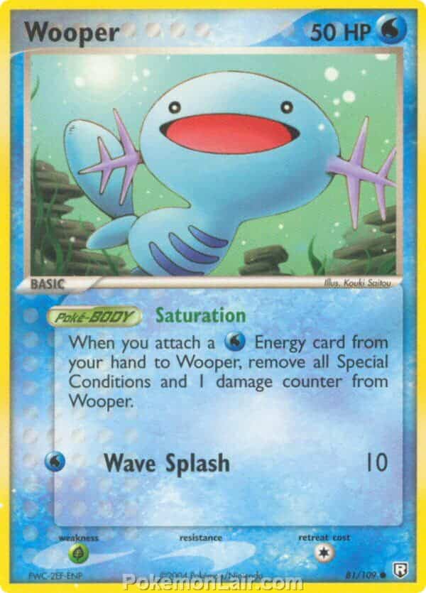 2004 Pokemon Trading Card Game EX Team Rocket Returns Set 81 Wooper