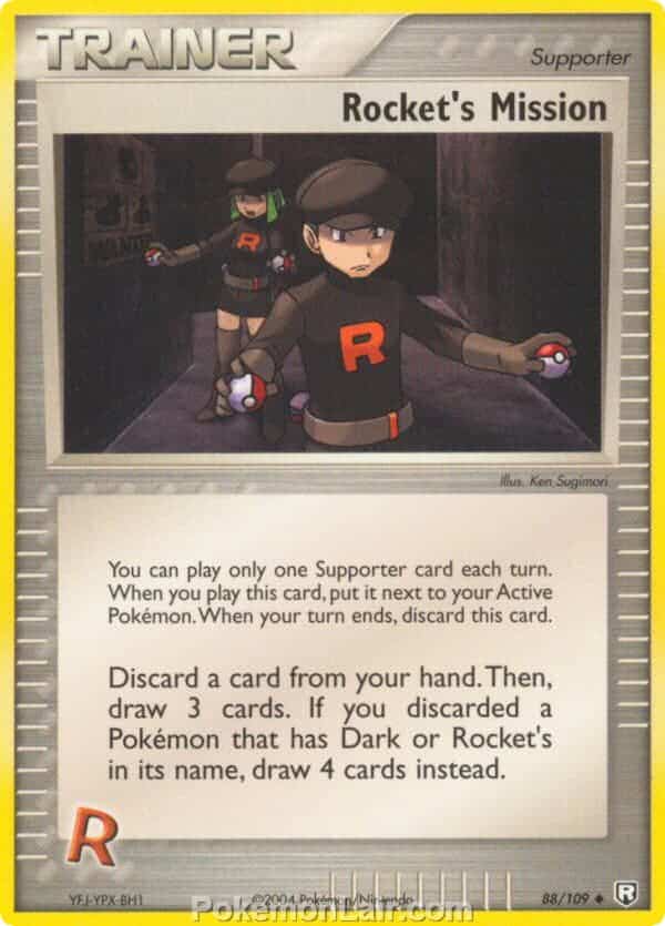 2004 Pokemon Trading Card Game EX Team Rocket Returns Set 88 Rockets Mission