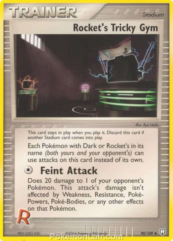 2004 Pokemon Trading Card Game EX Team Rocket Returns Set 90 Rockets Tricky Gym
