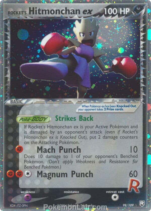 2004 Pokemon Trading Card Game EX Team Rocket Returns Set 98 Rockets Hitmonchan EX