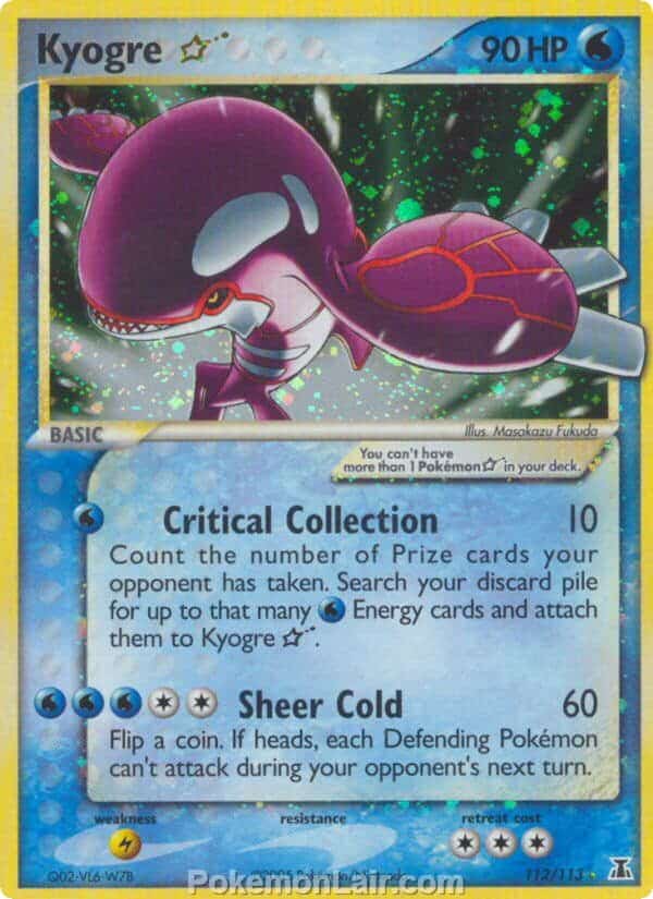 2005 Pokemon Trading Card Game EX Delta Species Price List 112 Kyogre Star