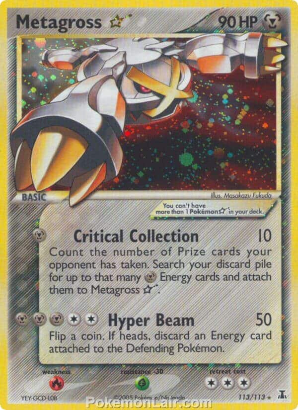 2005 Pokemon Trading Card Game EX Delta Species Price List 113 Metagross Star