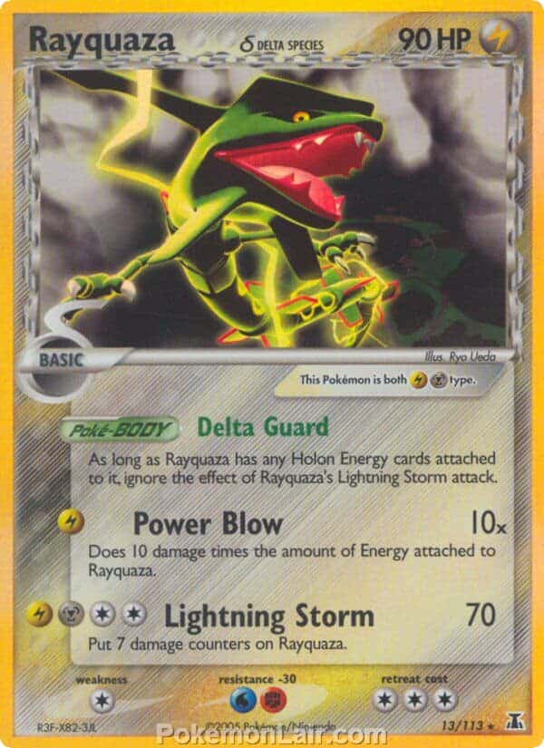 2005 Pokemon Trading Card Game EX Delta Species Price List 13 Rayquaza Delta Species