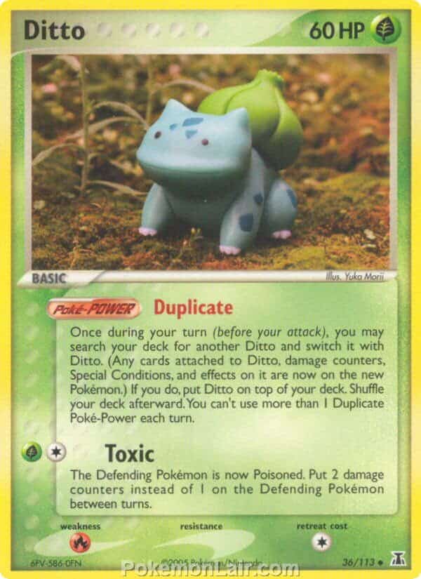 2005 Pokemon Trading Card Game EX Delta Species Price List 36 Ditto