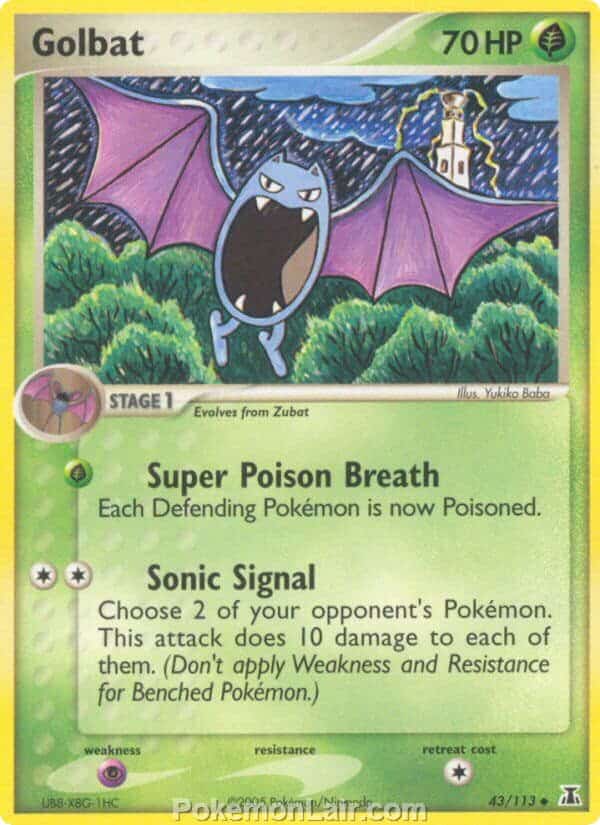 2005 Pokemon Trading Card Game EX Delta Species Price List 43 Golbat