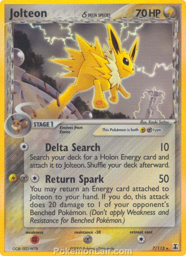 2005 Pokemon Trading Card Game EX Delta Species Price List 7 Jolteon Delta Species