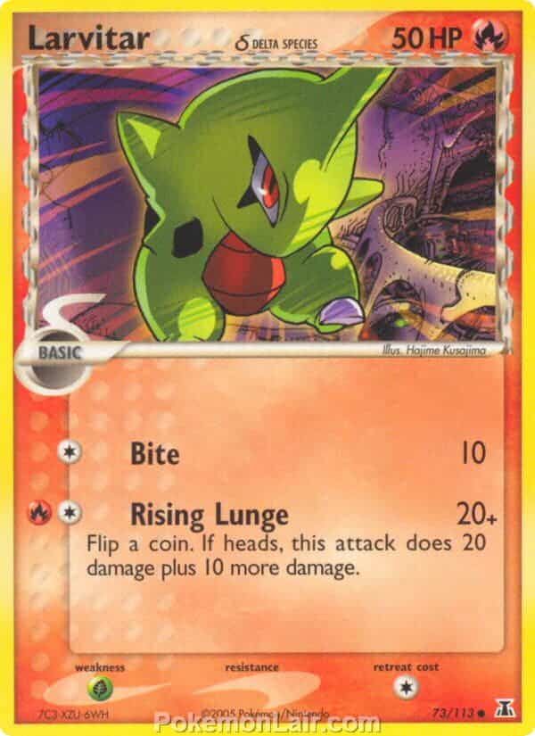 2005 Pokemon Trading Card Game EX Delta Species Price List 73 Larvitar Delta Species