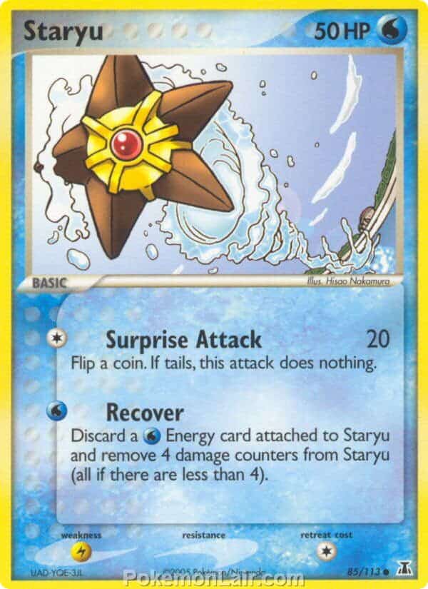 2005 Pokemon Trading Card Game EX Delta Species Price List 85 Staryu